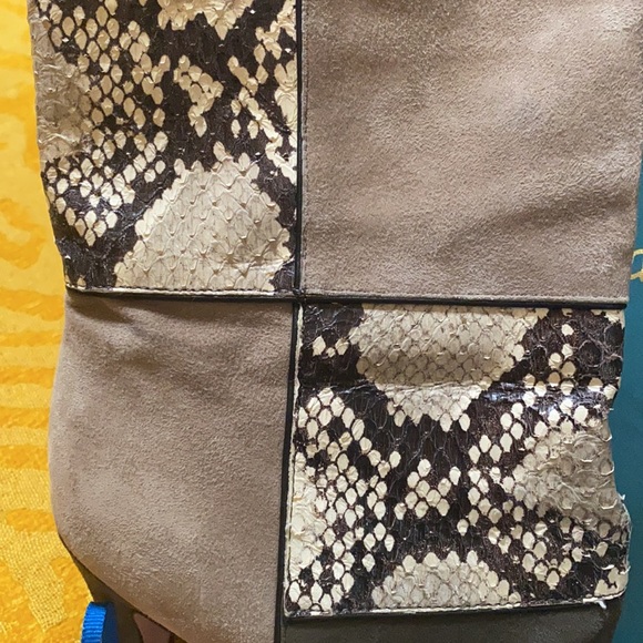 Perfect condition Patchwork snake and suede stiletto boots - Picture 2 of 6